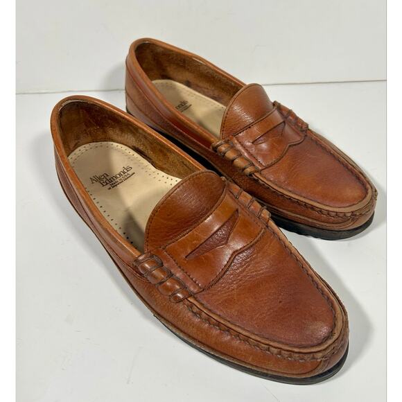 Men\'s Allen Edmonds Shoes Brown Leather Penny Loafers Comfort Walking Size 9.5 D main image 6